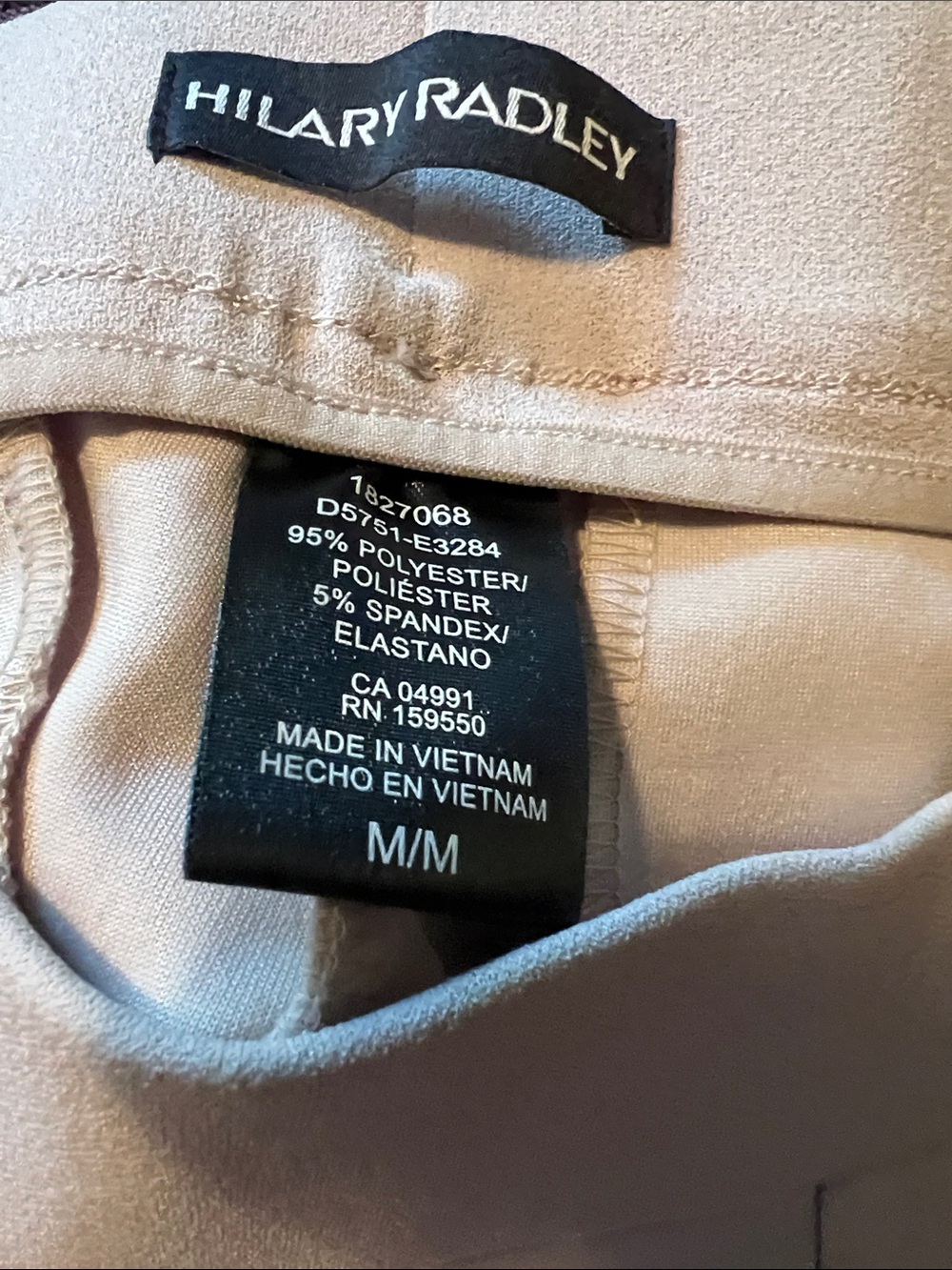 Hilary Radley Light Taupe Stretch Pants
